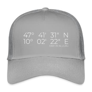 Coordonnées Isny im Allgäu - Casquette trucker enfant - gris clair - Devant