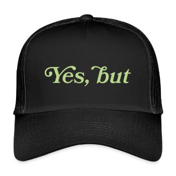 Yes, but – Minimalistisches Statement - Casquette trucker enfant - noir/noir - Devant