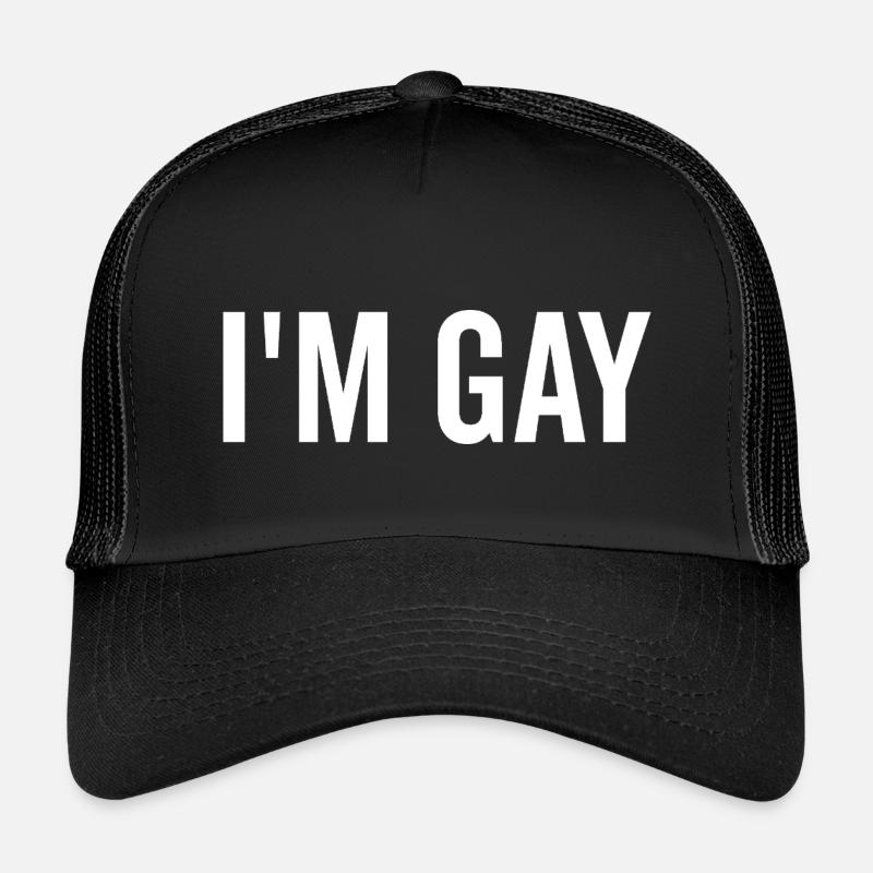 Ich bin schwul - Kinder Trucker-Cap - Schwarz/Schwarz