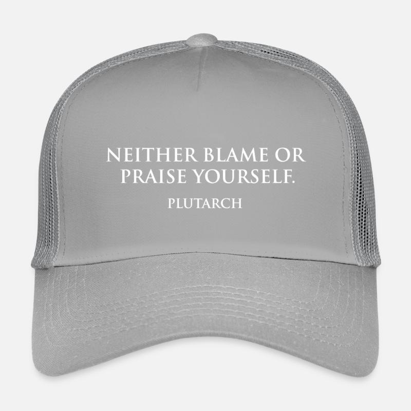Citation de Plutarque - Ni blâme ni éloge Casquette trucker enfant