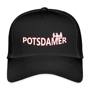 POTSDAMER - Kinder Trucker-Cap - Schwarz/Schwarz - Vorne