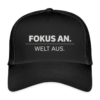 Success, Focus, Trust - Kids’ Trucker Cap - black/black - Front