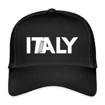 Italien Schiefer Turm von Pisa Italiener Italien - Kinder Trucker-Cap - Schwarz/Schwarz - Vorne