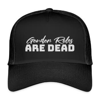 Gender Roles Are Dead Statement Freedom Saying - Kids’ Trucker Cap - black/black - Front