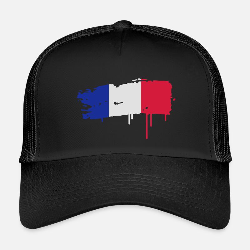 Un drapeau français peint avec un coup de pinceau Casquette trucker enfant