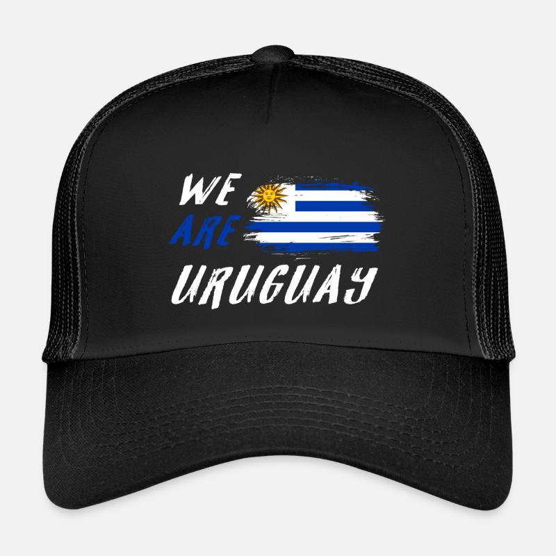 Wir sind Uruguay - Kinder Trucker-Cap - Schwarz/Schwarz