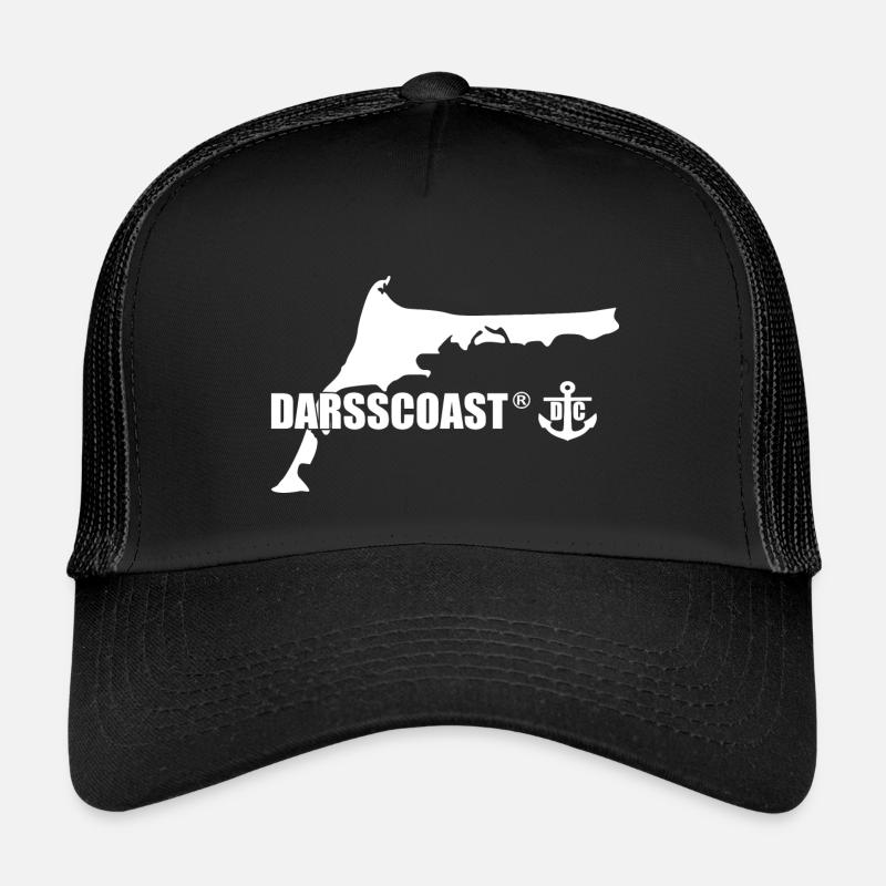 Darss Coast - Dein Statement für den Darß - Kinder Trucker-Cap - Schwarz/Schwarz