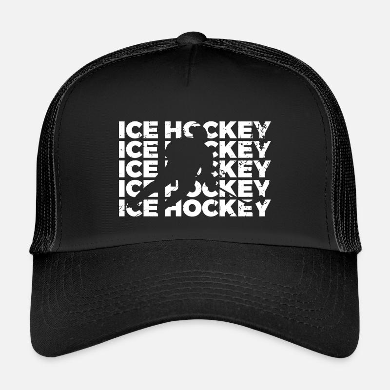 Eishockey - Kinder Trucker-Cap - Schwarz/Schwarz
