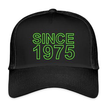 Since 1975 - Kinder Trucker-Cap - Schwarz/Schwarz - Vorne