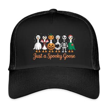 Nur eine gruselige Gans Halloween-Stimmung - Kinder Trucker-Cap - Schwarz/Schwarz - Vorne