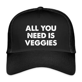 All you need: veggies - Kids’ Trucker Cap - black/black - Front