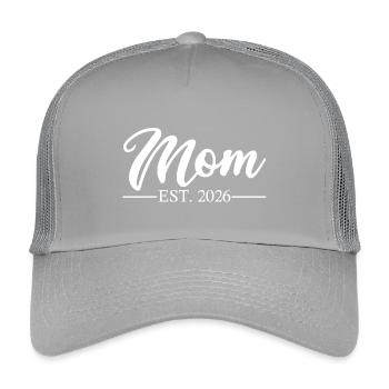 Mom Est 2026  - Kinder Trucker-Cap - Hellgrau - Vorne