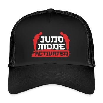 Judo Martial Arts - Kids’ Trucker Cap - black/black - Front