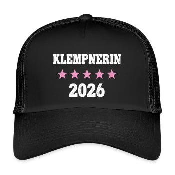 Klempnerin 2026 Beruf Job Arbeit Ausbildung Lehre - Kinder Trucker-Cap - Schwarz/Schwarz - Vorne