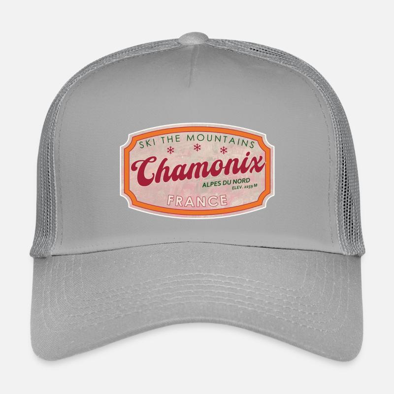 Chamonix Mountain Ski Vintage Label Casquette trucker enfant