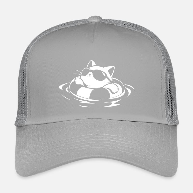 Un chat cool dans l’eau Casquette trucker enfant