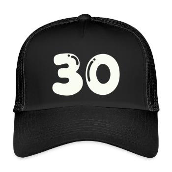 30 - Kids’ Trucker Cap - black/black - Front