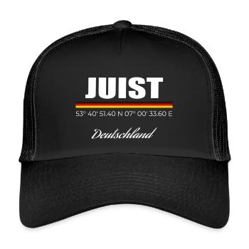 Juist - Kinder Trucker-Cap - Schwarz/Schwarz - Vorne