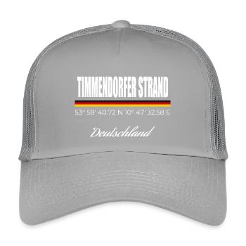 Timmendorfer Strand - Kinder Trucker-Cap - Hellgrau - Vorne