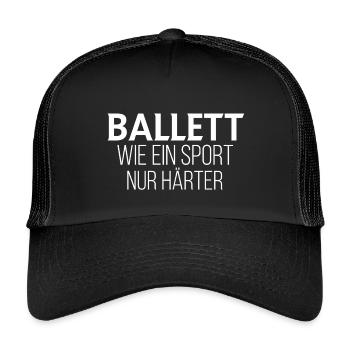 Ballett lustig - Kinder Trucker-Cap - Schwarz/Schwarz - Vorne