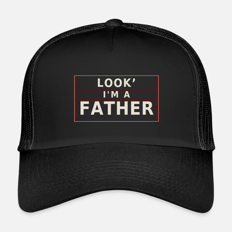 Schau, ich bin Vater - Kinder Trucker-Cap - Schwarz/Schwarz