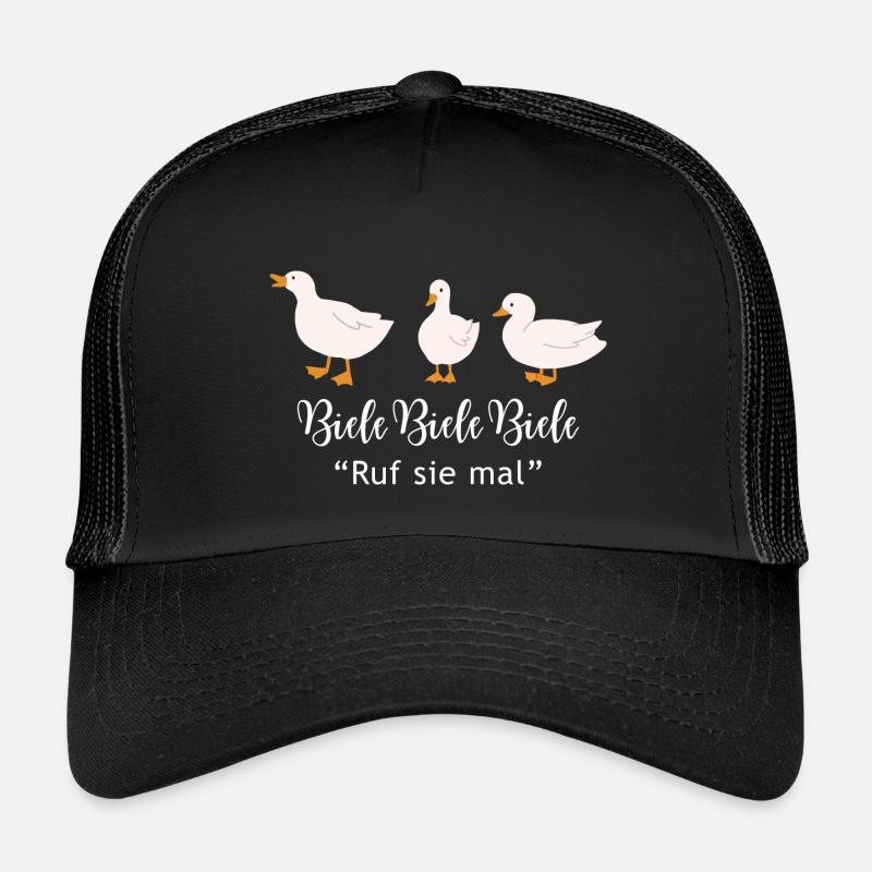 Biele Biele Biele "Ruf sie mal" - Kinder Trucker-Cap - Schwarz/Schwarz