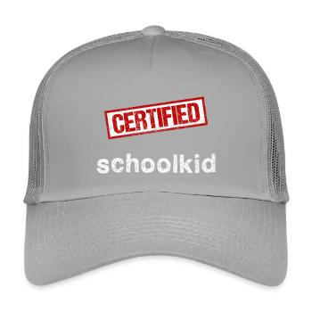 Schüler - Kinder Trucker-Cap - Hellgrau - Vorne