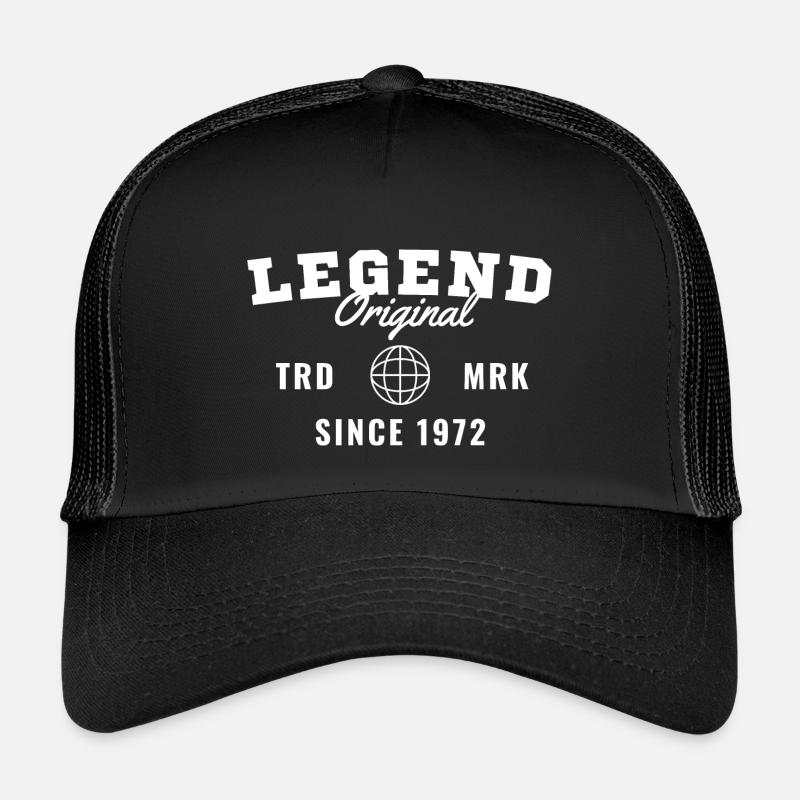 Birth Year Legend Since 1972 - Kids’ Trucker Cap - black/black
