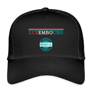 Flag of Luxembourg, Luxembourg pride - Kids’ Trucker Cap - black/black - Front