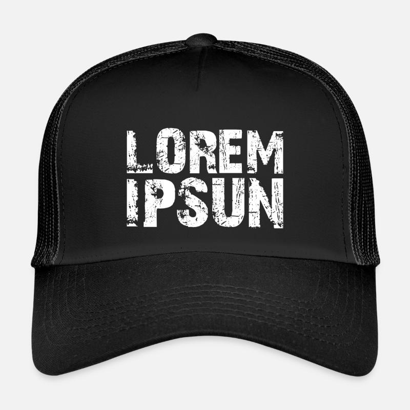LOREM_IPSUN - Kids’ Trucker Cap - black/black