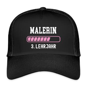 Painter training 3rd year apprenticeship third year apprenticeship - Kids’ Trucker Cap - black/black - Front