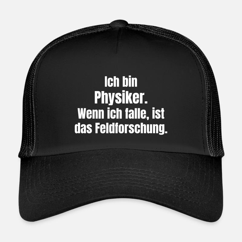 Physiker Feldforschung Spruch - Kinder Trucker-Cap - Schwarz/Schwarz