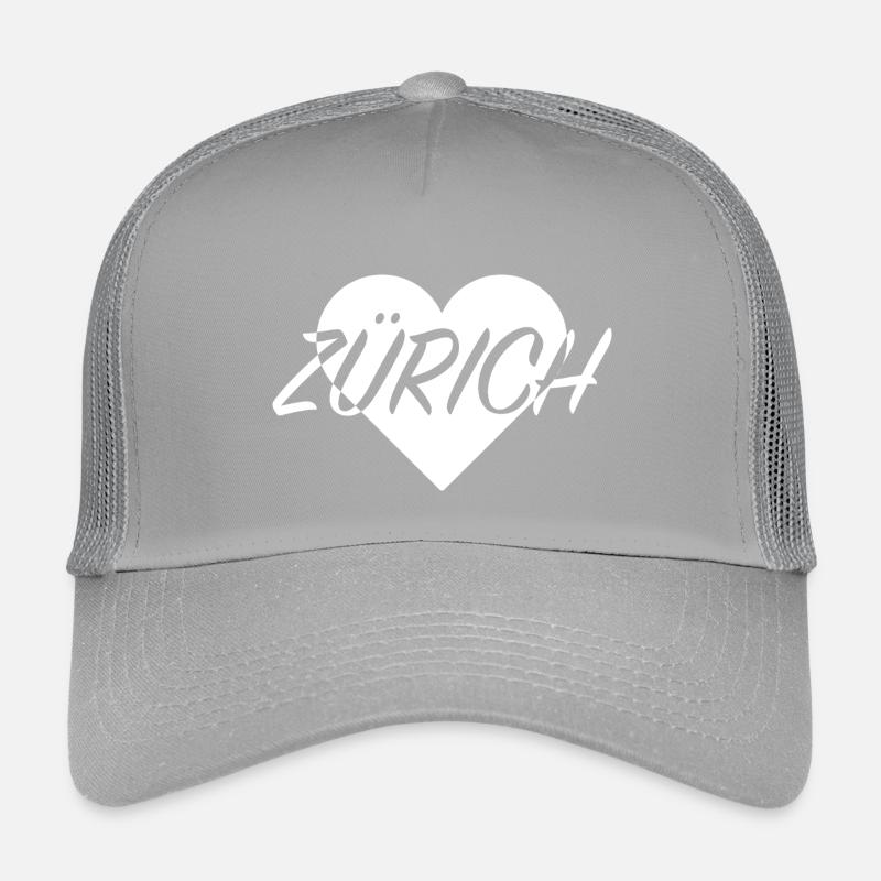I LOVE ZURICH Heart Pattern Kids’ Trucker Cap