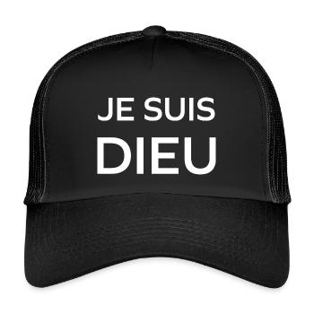 Ich bin Gott - Kinder Trucker-Cap - Schwarz/Schwarz - Vorne