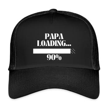 Chargement de papa - Casquette trucker enfant - noir/noir - Devant