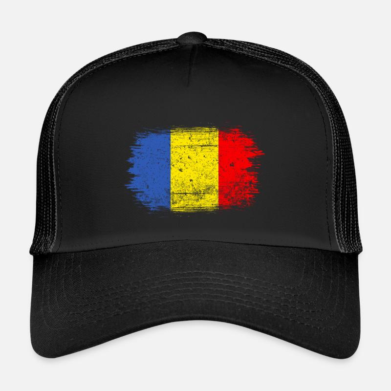 Brushstroke Romanian Flag Kids’ Trucker Cap