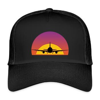 Air travel - Kids’ Trucker Cap - black/black - Front