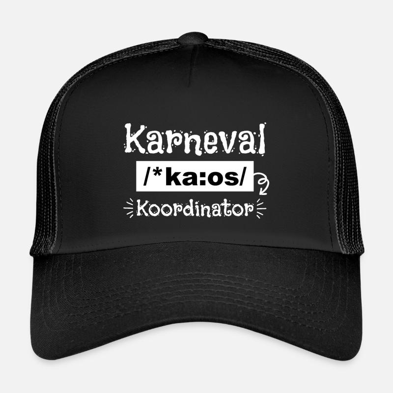 Karneval Kaos Koordinator - Kinder Trucker-Cap - Schwarz/Schwarz