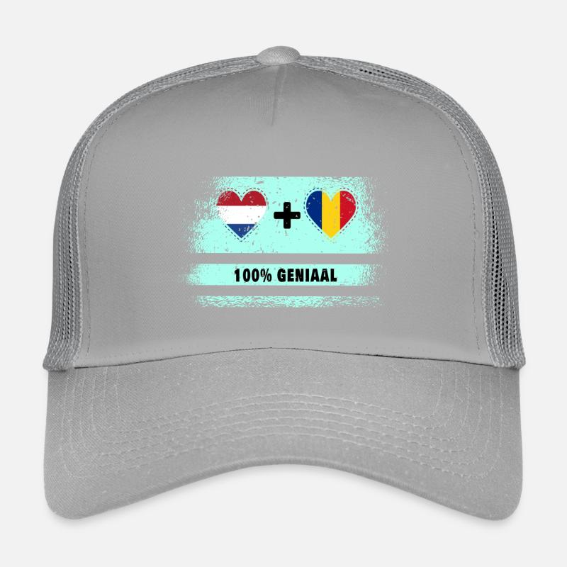 Roumanie et Pays-Bas Drapeau 100% Genius Casquette trucker enfant