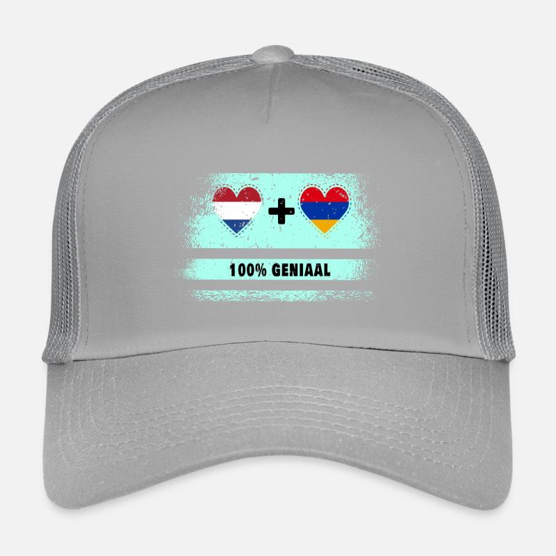 Arménie et Pays-Bas 100% Genius flag Casquette trucker enfant