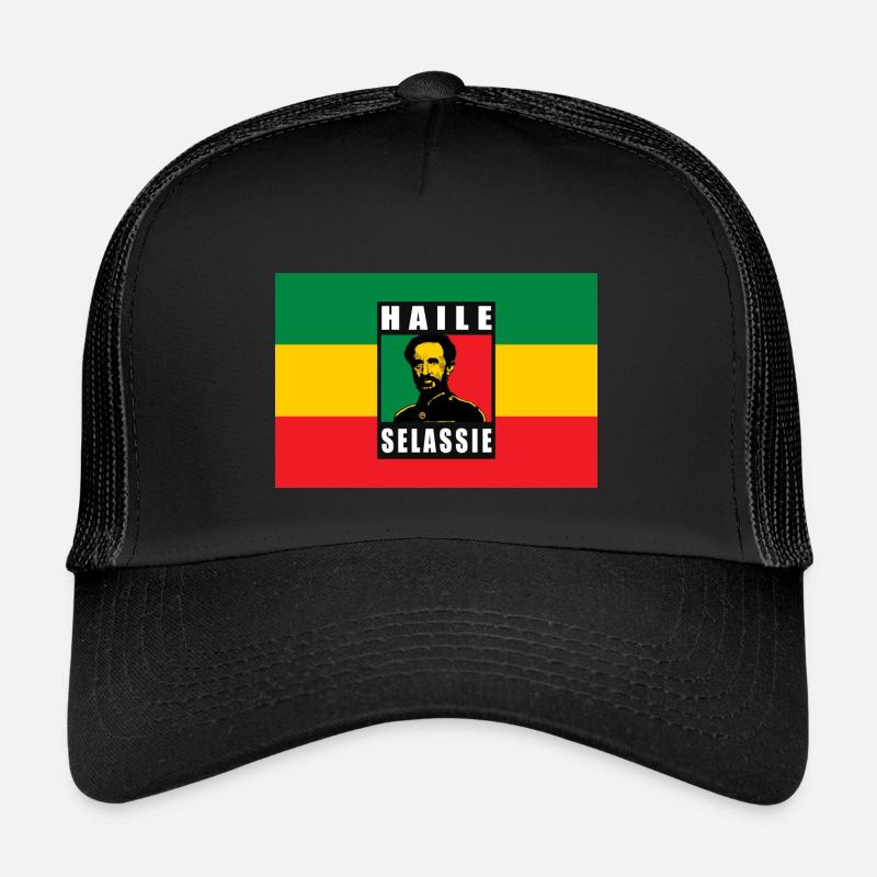 REGGAE RASTA FLAGGE - SELASSIE I - JAH RASTAFARI Kinder Trucker-Cap