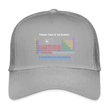 Tableau périodique des éléments - Casquette trucker enfant - gris clair - Devant