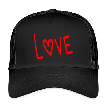 FÊTE DES MÈRES. COEUR. BONNE FÊTE. MAMAN - Casquette trucker enfant - noir/noir - Devant