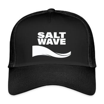 SALT WAVE - Kinder Trucker-Cap - Schwarz/Schwarz - Vorne