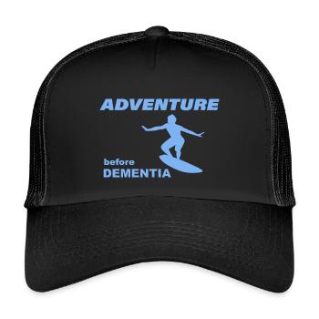 SURF ADVENTURE - Kinder Trucker-Cap - Schwarz/Schwarz - Vorne