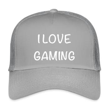 I Love Gaming lettering - Kids’ Trucker Cap - light grey - Front