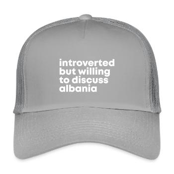 Albania - Kids’ Trucker Cap - light grey - Front