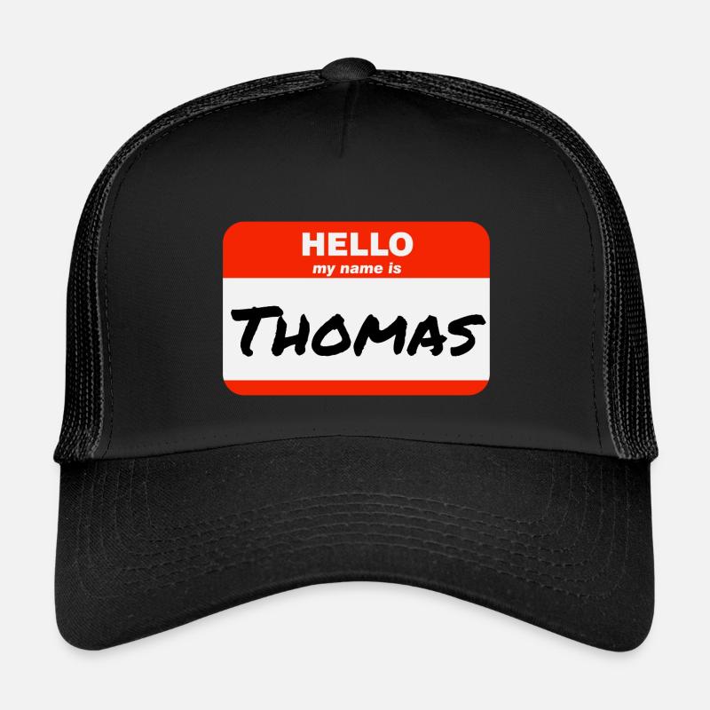 Hello My Name Is Thomas Label Name Tag Kids’ Trucker Cap