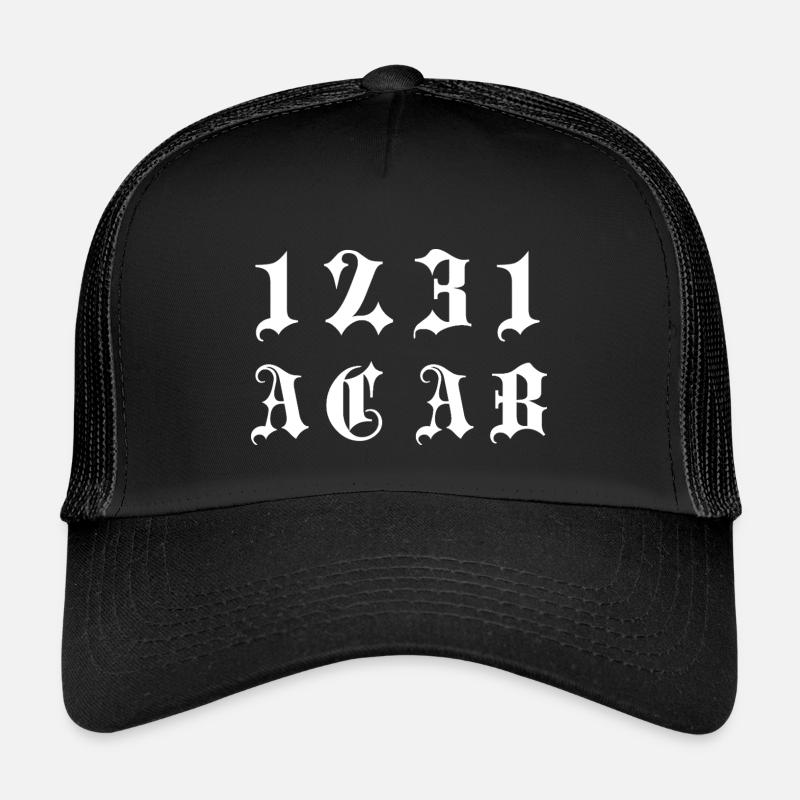 Gothic Monogramm 1231 - Kinder Trucker-Cap - Schwarz/Schwarz