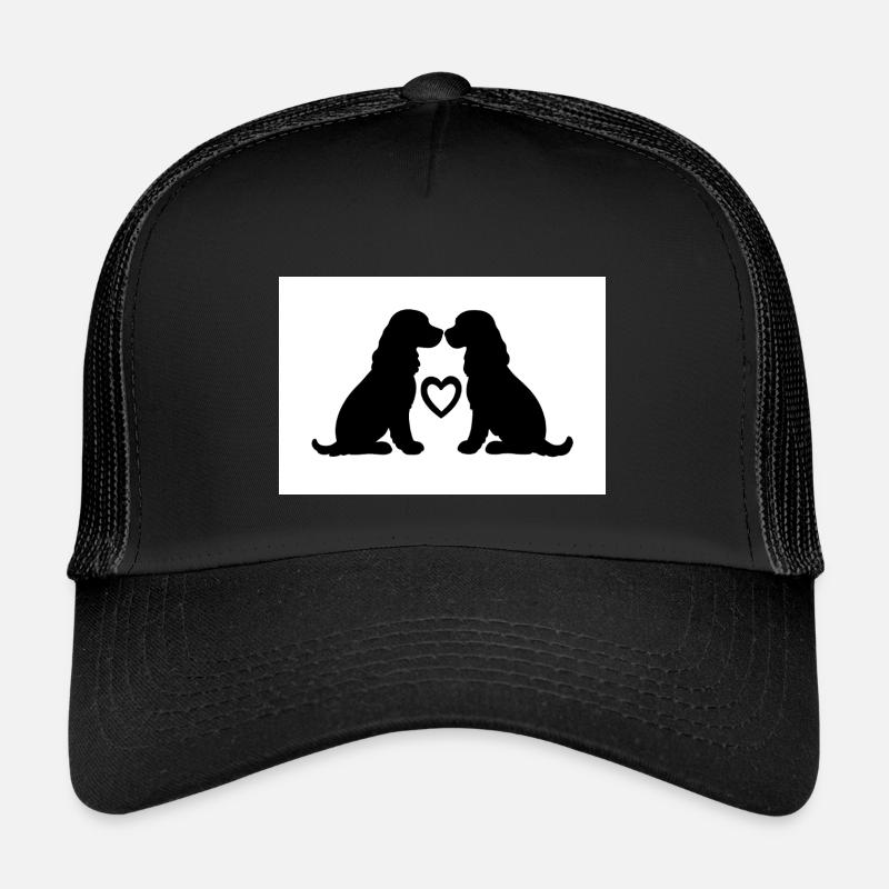 Cocker Spaniel - Kinder Trucker-Cap - Schwarz/Schwarz